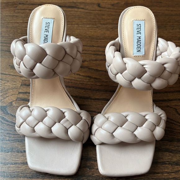 Steve Madden | Women's Braided Sandals | Nude | 9 - Picture 2 of 7